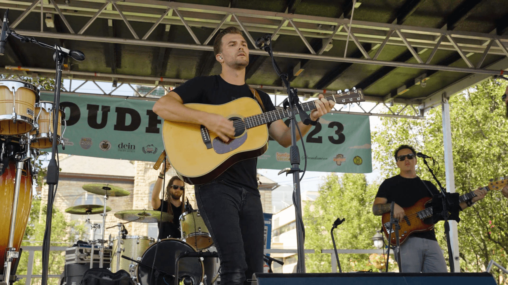 Live band performing on stage